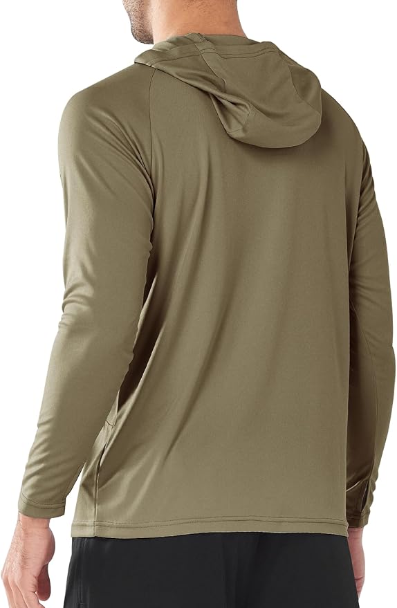 NORTHYARD Men's UPF 50+ Rash Guard Hoodie Long Sleeve Sun Protection Shirt Fishing Swim Beach Hiking Quick Dry Lightweight