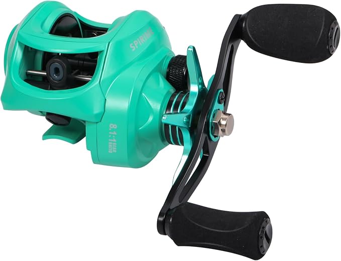 Sougayilang Baitcasting Fishing Reel with 9 + 1 Anti-Reverse Ball Bearings, 8.1:1 High-Speed Gear Ratio Casting Reel