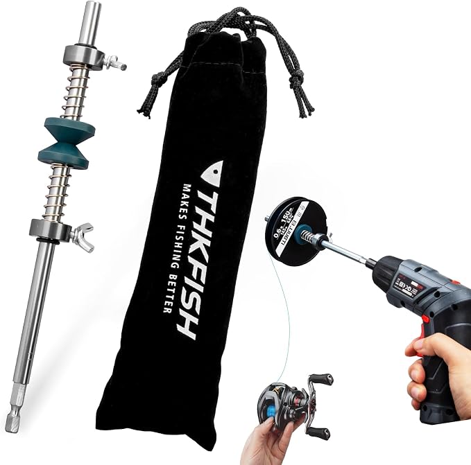THKFISH Fishing Line Spooler Fishing Line Winder Spooler Fishing Accessories Adjustable Stable Portable Fishing Line Spooler/Fishing Line Remover