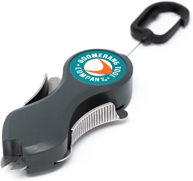 Boomerang Tool Company SNIP Fishing Line Cutters with Retractable Tether and Stainless Steel Blades that Cut Braid, Mono and Fluoro Lines Clean and Smooth!