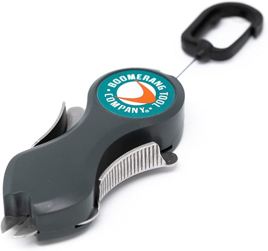 Boomerang Tool Company SNIP Fishing Line Cutters with Retractable Tether and Stainless Steel Blades that Cut Braid, Mono and Fluoro Lines Clean and Smooth!