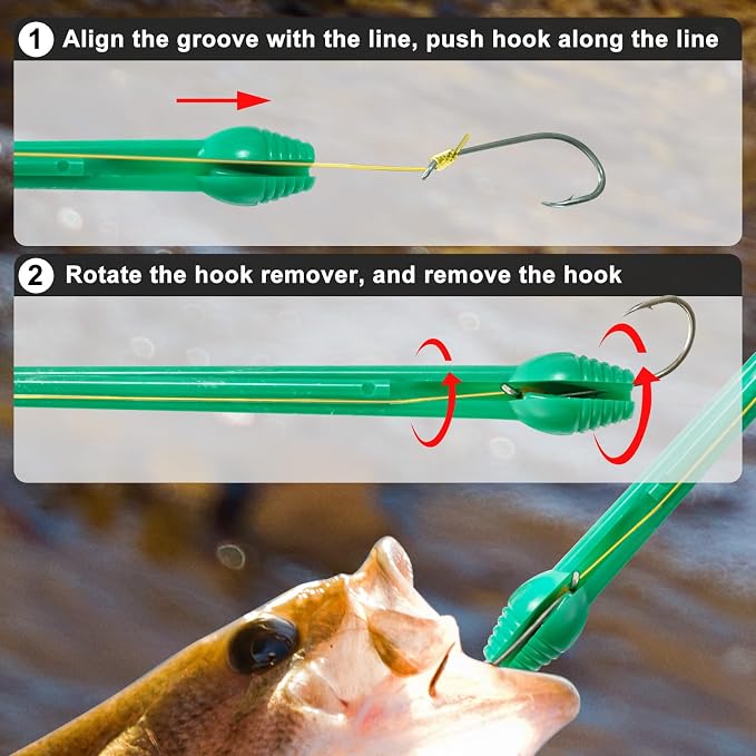 SNAIL TRAIL Fish Hook Remover Tool - Suitable for Most Types of Lures. Fishing Pliers for Fishhook Removal, Saltwater Dehooker Gear, Gifts for Beginners & Pro Fisherman