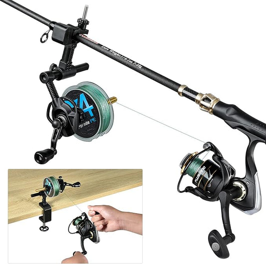 PLUSINNO Fishing Line Spooler For Fishing Reels, Fishing Gear And Equipment Gift For men With Unwinding Function Versatile for Thick & Thin Rods, Works with Spinning Reel, Cast Reel Without Line Twist