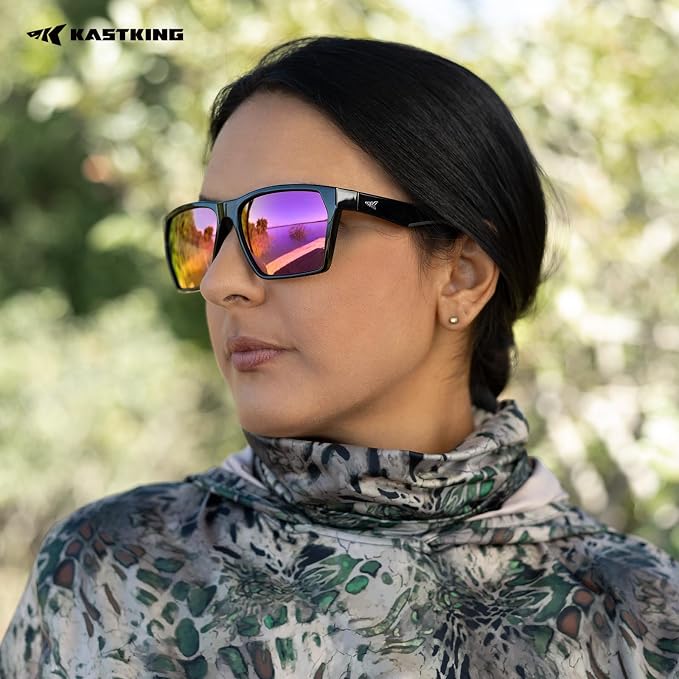 KastKing Beartrap Polarized Sports Fishing Sunglasses, With PuriVex Protective Lens Coating, Square Frame Design, Men Women