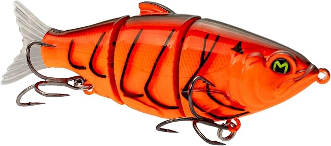 Lew's MachShad Fishing Lure, Lipless Jointed Swimbait, Realistic Swimming Action, Slow Sinking, Size 4 Mustad KVD Elite Short Triple Grip Treble Hooks