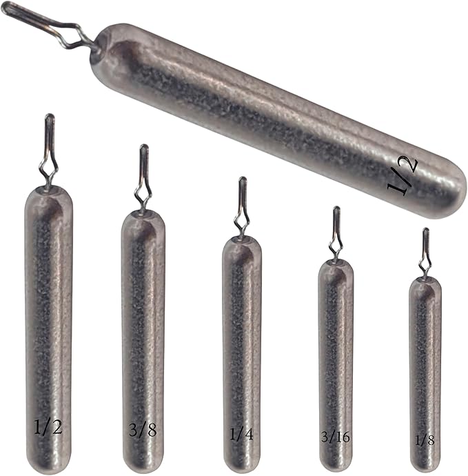 Reaction Tackle Tungsten Drop Shot Weights - Fishing Sinkers for Bass Drop Shot Rig - Size Stamped - Freshwater and Saltwater