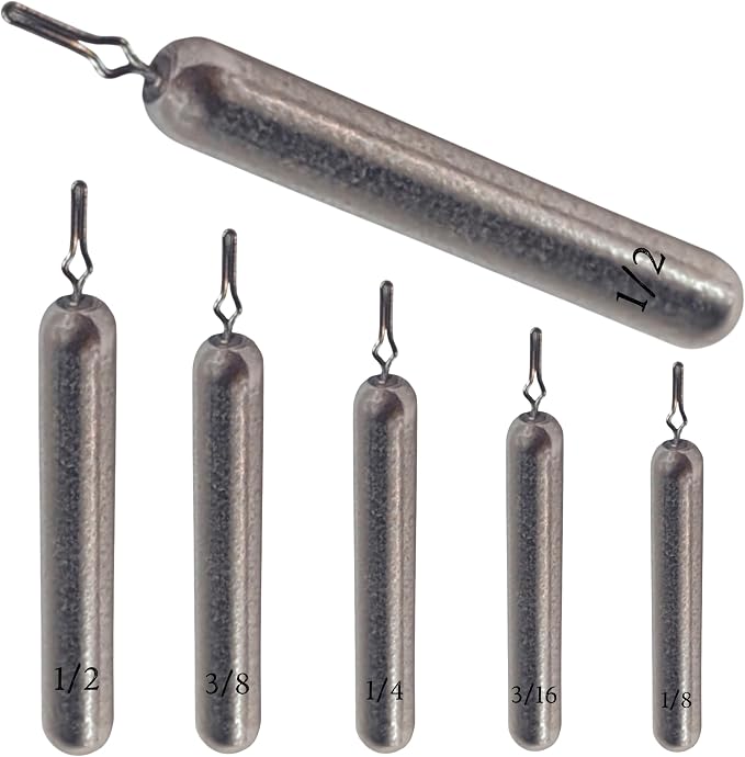 Reaction Tackle Tungsten Drop Shot Weights - Fishing Sinkers for Bass Drop Shot Rig - Size Stamped - Freshwater and Saltwater