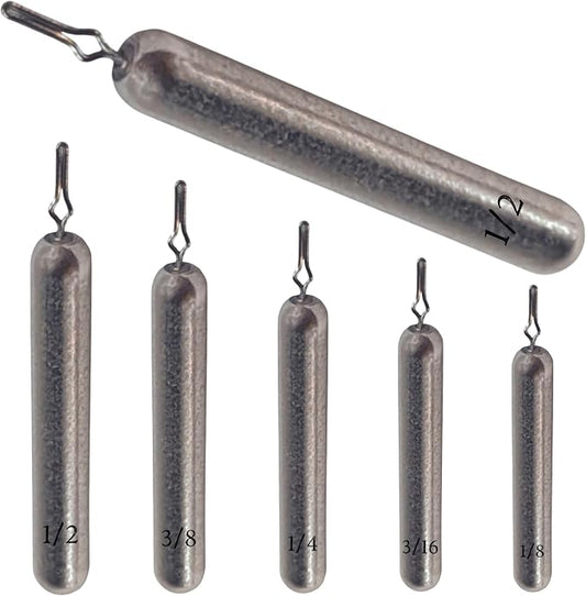 Reaction Tackle Tungsten Drop Shot Weights - Fishing Sinkers for Bass Drop Shot Rig - Size Stamped - Freshwater and Saltwater
