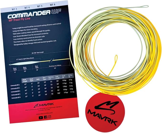 MAVRK USA Fly Fishing Line | Euro Nymph & Floating Lines | Level ESN Mono & Weight Forward Designs | High Visibility, Low Stretch, Freshwater Trout