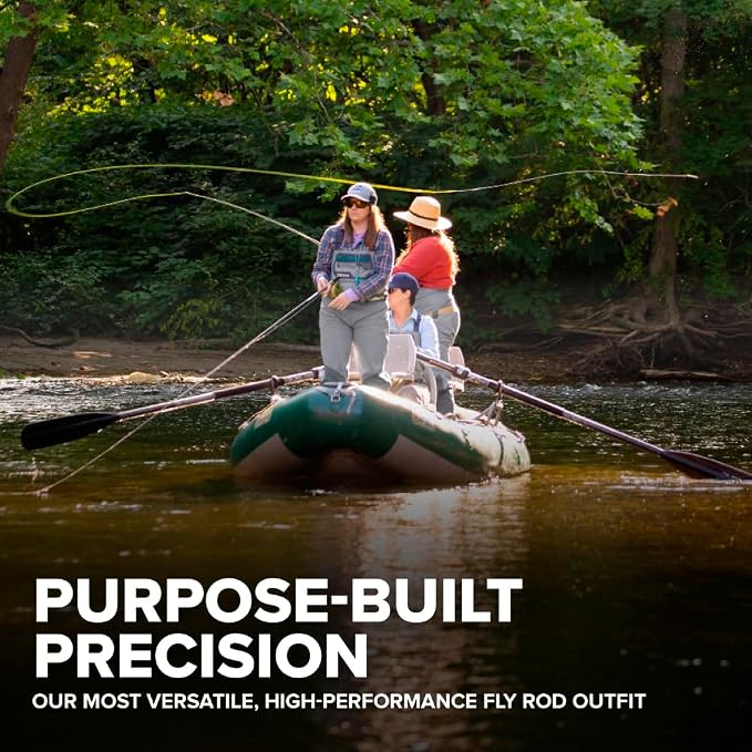 Orvis Clearwater Fly Rod Outfit - Fishing Rod and Reel Combo with Black Chrome Blank, Ceramic Guides, Durable Reel Seat, and Rod Tube