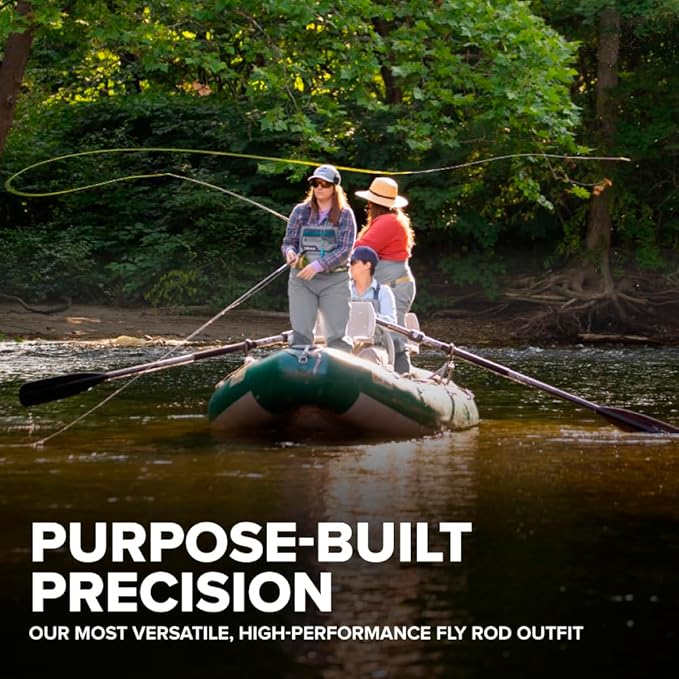 Orvis Clearwater Fly Rod Outfit - Fishing Rod and Reel Combo with Black Chrome Blank, Ceramic Guides, Durable Reel Seat, and Rod Tube