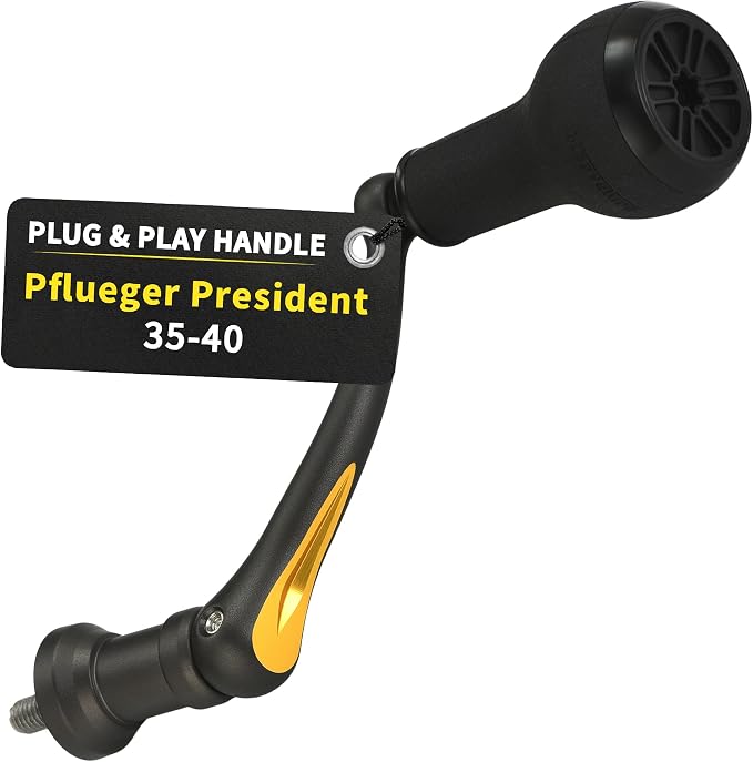 Foldable Power Handle Compatible for Pflueger President, President XT 20-40 Spinning Fishing Reels (Not for President Lock Type or President 6920-6940 Series)