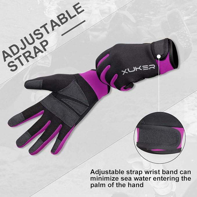 XUKER Neoprene Glove,Wetsuit Gloves 1.5mm & 2mm for Scuba Diving Snorkeling Paddling Surfing Kayaking Canoeing Spearfishing Skiing and Other Water Sports