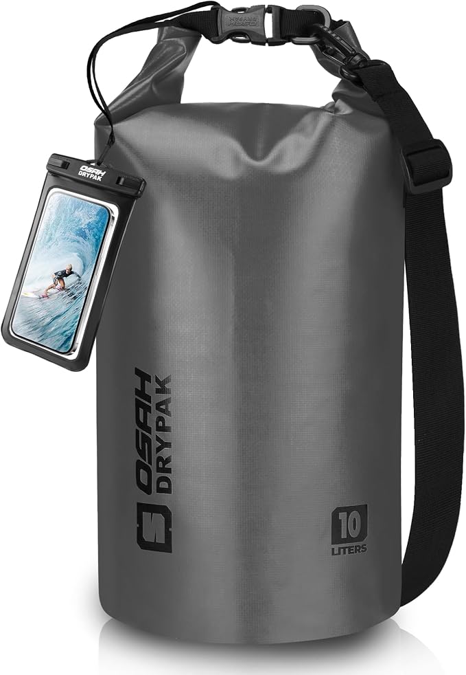 Waterproof Dry Bag, 5L/10L/20L/30L/40L Roll Top Lightweight Storage Backpack with Phone Case for Women & Men, Floating Waterproof Sack for Travel, Swimming, Kayaking, Paddle Board, Camping & Beach