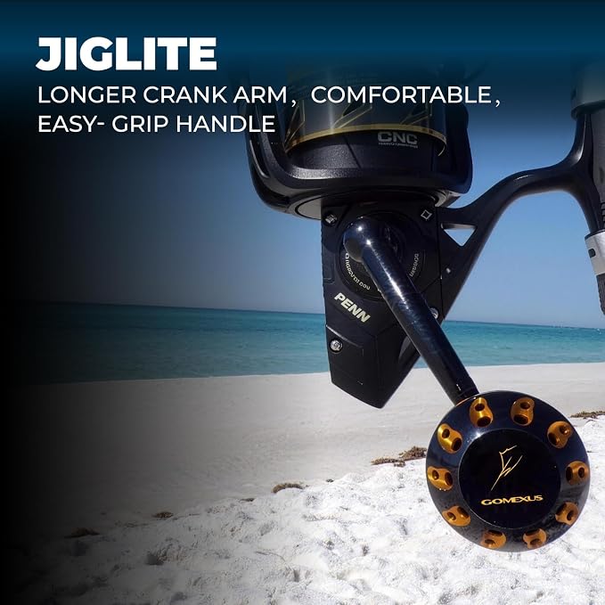 GOMEXUS Power Handle Compatible for Penn Battle III&IV Spinning Fishing Reel Replacement Crank (Make Sure Your Reel's Size & Please Note The First Picture)