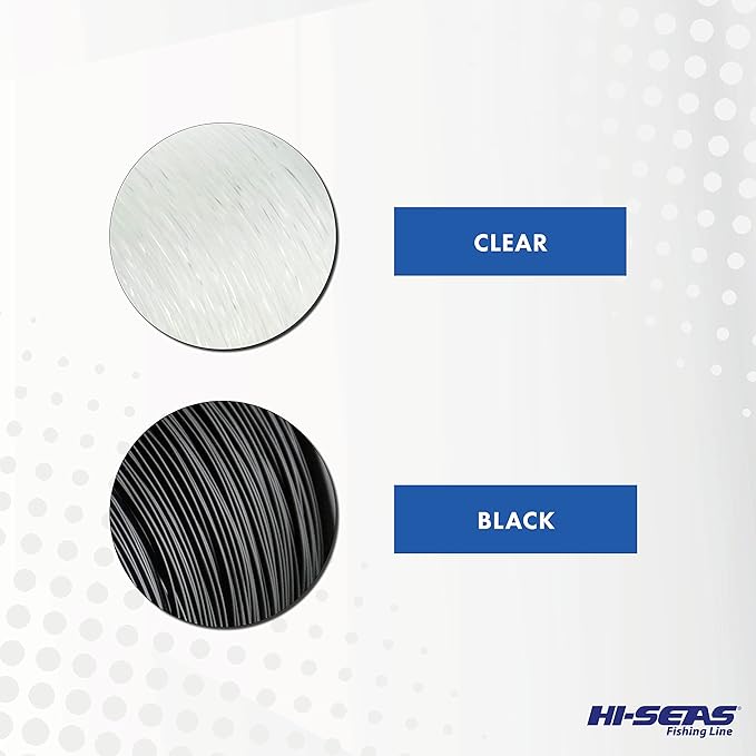 HI-SEAS Grand Slam Monofilament Fishing Leader - Superior Strong Clear Black, for Freshwater & Saltwater Big Game Bottom Fishing, Trolling