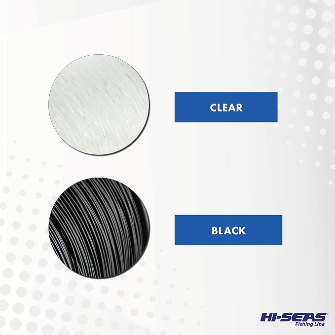 HI-SEAS Grand Slam Monofilament Fishing Leader - Superior Strong Clear Black, for Freshwater & Saltwater Big Game Bottom Fishing, Trolling