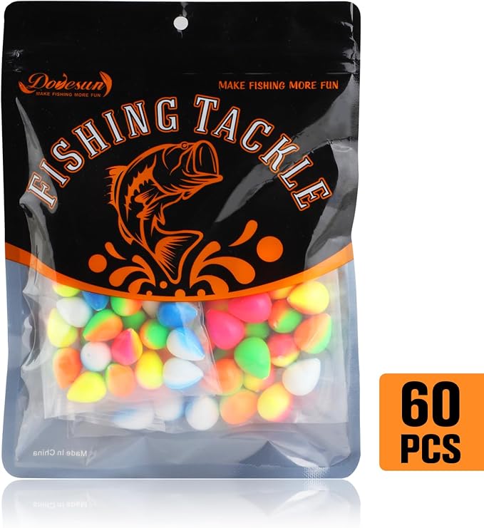 Dovesun 220/104/80/60/54/52/42pcs Pompano Rig Floats for Surf Fishing Foam Bobbers for Fishing Fly Fishing Bobbers Floats Bright Color Kit/Round/Cylindrical/Heart/Bullet/Pill/Spin Shape