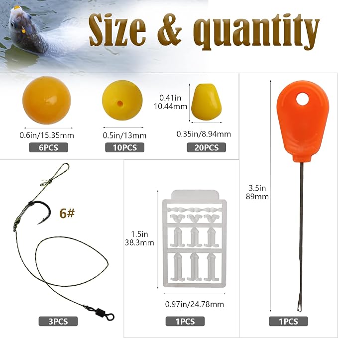 Dovesun 41PCS/151PCS Carp Fishing Hair Rigs Baits Carp Rigs Kit Fishing Equipment Accessories
