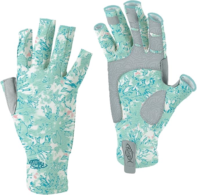 Palmyth UV Protection Fishing Fingerless Gloves UPF50+ Sun Gloves Men Women for Kayaking, Hiking, Paddling, Driving, Canoeing, Rowing