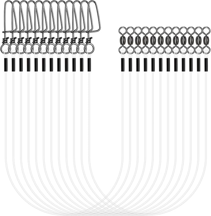 YOTO Fluorocarbon Wire Leader for Fishing - 100% Invisible & Strong Leader for Bass, Trout, Pike, and Walleye – 20lb to 80lb Test, Fishing Leader for Freshwater & Saltwater