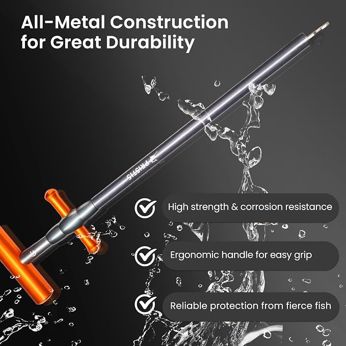 Pristis UTA III Metal Hook Remover Tool for Saltwater, Heavy-Duty Fishing Hook Removal Tool Extractor, Sturdy Stainless Steel Squeeze-Out Fish Dehooker Pliers Tackle Gear for Anglers, 13 inches