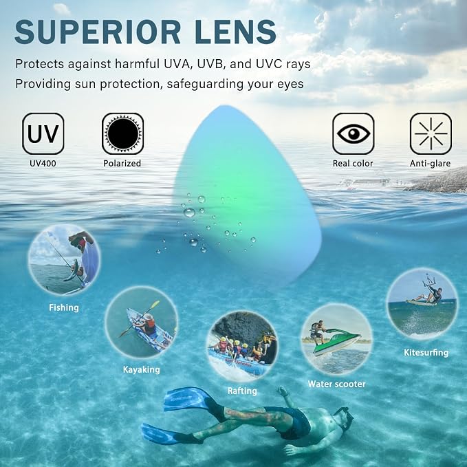 Floating Polarized Fishing Sunglasses for Men Women, Sailing Boating Gifts Beach Cool Style Glasses