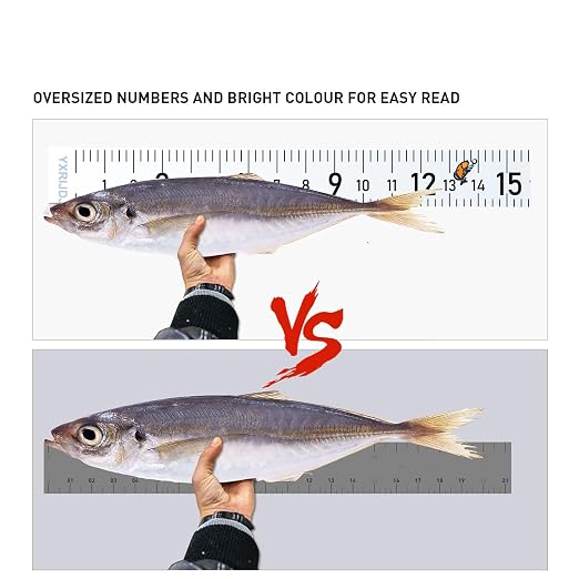 Fishing Ruler for Boat 58" Self-Adhesive Fish Measuring Decals (3 Pack) Waterproof Self Adhesive Measuring Ruler Tape (Blue)