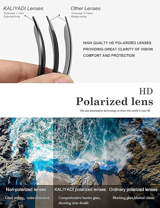 KALIYADI Polarized Sunglasses for Men and Women Matte Finish Sun glasses Color Mirror Lens UV Blocking (3 Pack)