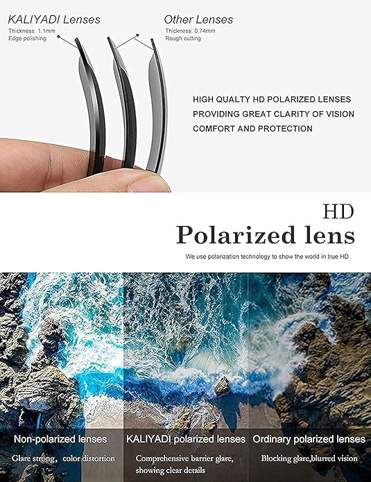 KALIYADI Polarized Sunglasses for Men and Women Matte Finish Sun glasses Color Mirror Lens UV Blocking (3 Pack)
