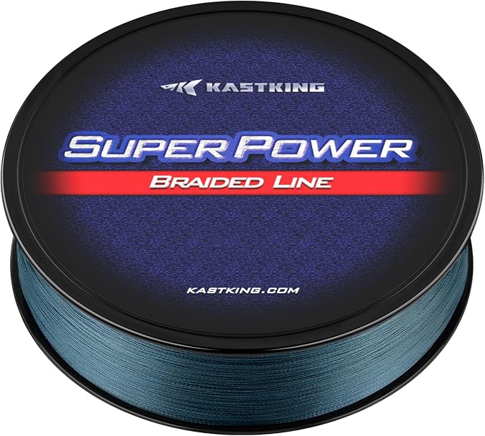 KastKing MegaJaws Baitcasting Reel,7.2:1 Gear Ratio,Right Handed & KastKing Superpower Braided Fishing Line, Gray, 15 LB, 150 Yds