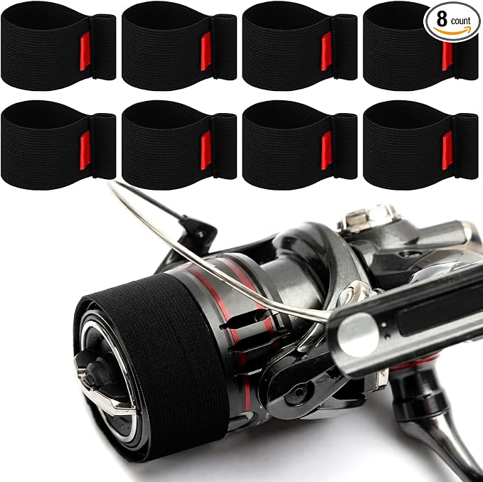 8 Pcs Fishing Spinning Reel Cover Spool Belt Fishing Reel Protection Accessories
