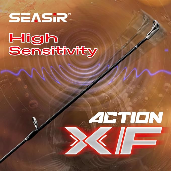 SEASIR Salminus Travel Fishing Rod, 4 Piece Spinning Rod Medium/Medium Heavy Biatcaster Rod, XF Baitcasting Rod, Portable, 40T Carbon Fiber, Fuji O, EVA Grip, Saltwater Freshwater Bass Trout Big Fish