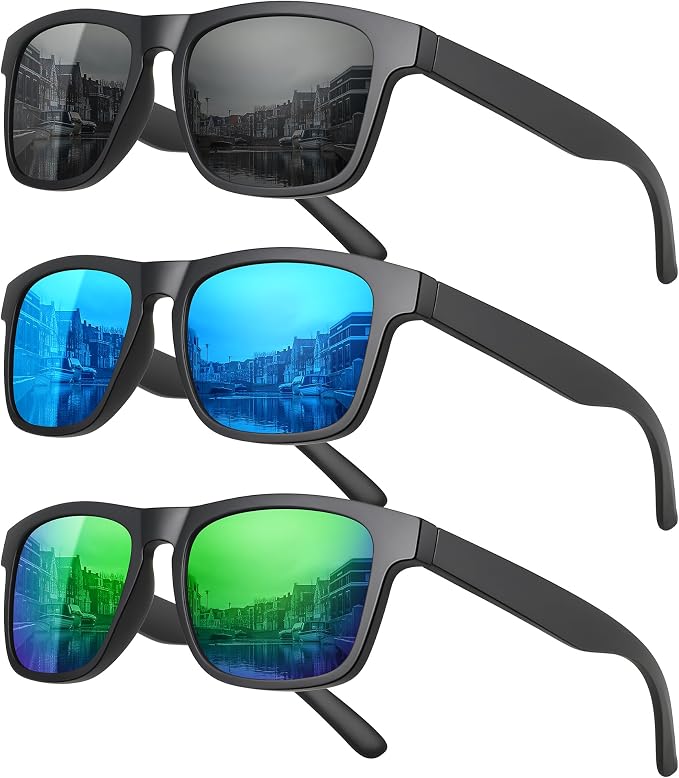 MEETSUN Polarized Sunglasses For Men Women UV Protection Square Frame Sport Fishing Driving Sunglasses