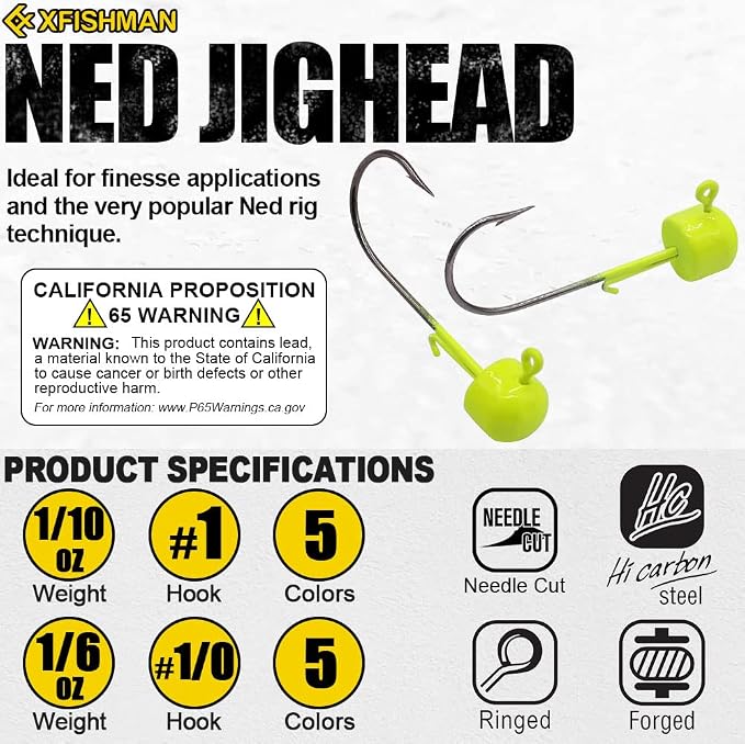 Ned-Rig-Kit-Finesse-Baits-Soft-Plastic-Worms-Fising-Lure for Bass Stick Swimbait Minnow Crawfish Lures Shroom Ned Jig Head Kit