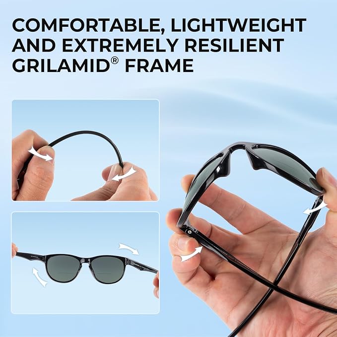 KastKing Alsea Polarized Bifocal Sports Sunglasses With PuriVex Protective Lens Coating,Grilamid Frame,Women Sunglasses