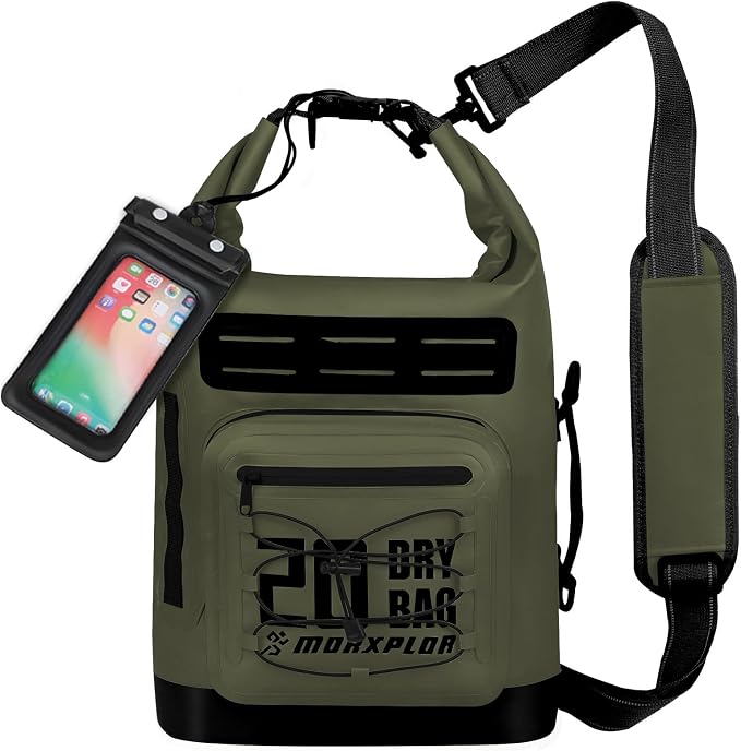 MORXPLOR Dry Bag Waterproof,5L/10L/20L/30L/40L/55L Roll Top Dry Bag Backpack with WaterProof Phone Case for Swim,Kayak