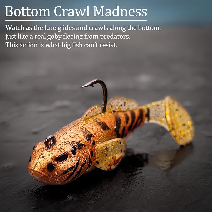 Soft Fishing Lures Shad Minnow Swimbaits, Pre-Rigged Jig Heads Paddle Tail Swim Baits for Bass, Trout, Walleye, Crappie, Sinking Jigs Bait for Saltwater Freshwater, Fishing Gifts for Men