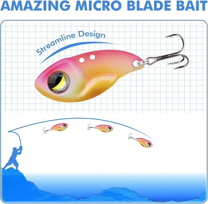 TRUSCEND Vibespinner Easy Catch Fishing Lures with BKK Hooks, Tail Spinner Baits with 4 Actions, Vibrating Swimming Flashing & Jigging for More Bites, Spoon Lures for Bass Trout Crappie Walleye Pike