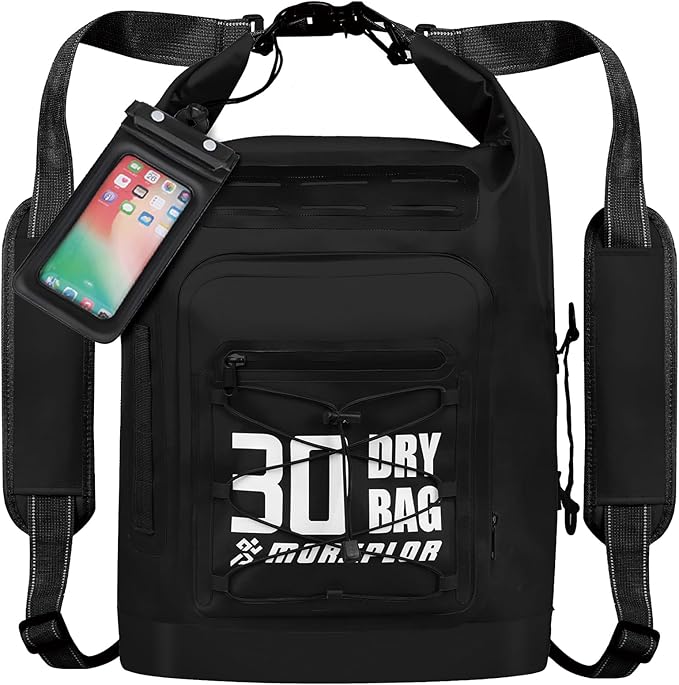 MORXPLOR Dry Bag Waterproof,5L/10L/20L/30L/40L/55L Roll Top Dry Bag Backpack with WaterProof Phone Case for Swim,Kayak