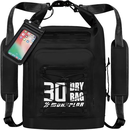 MORXPLOR Dry Bag Waterproof,5L/10L/20L/30L/40L/55L Roll Top Dry Bag Backpack with WaterProof Phone Case for Swim,Kayak