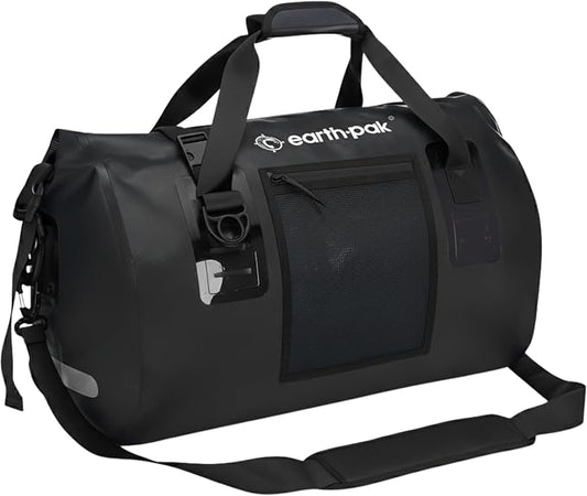 Earth Pak Waterproof Duffel Bag - Heavy Duty Motorcycle Dry Bag with Large Storage Space Perfect for Traveling, Camping, Kayaking, Fishing & Canoeing Bag 50L/70L/90L/120L Sizes