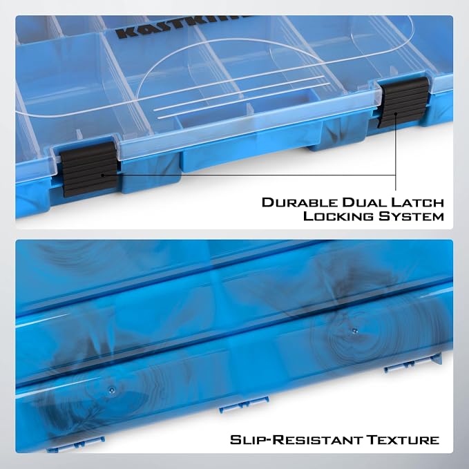 KastKing Tackle Boxes, Plastic Box, Plastic Storage Organizer Box with Removable Dividers - Fishing Tackle Storage - Box Organizer - 2 Packs /4 Packs Tackle Trays - Parts Box