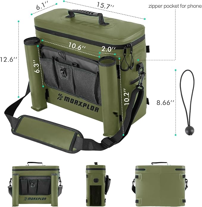 MORXPLOR Kayak Cooler,Waterproof Kayak Seat Back Cooler for Kayaking,Kayak Accessories Cooler Bag,Protable Ice Chest,Beach Cooler,Travel Cooler for Camping or Lunch Bag