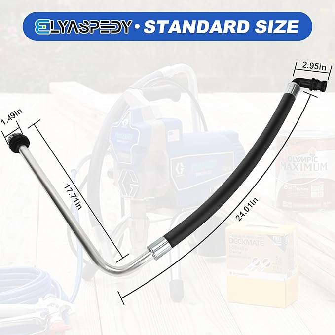 2026 New Upgraded Stainless Steel Suction Hose and Reflux Line Sets,Complimentary 2 Stainless Steel Filter,Compatible With Titan 440 450 Airless Spraying Machine,Airless Paint Sprayer Accessories
