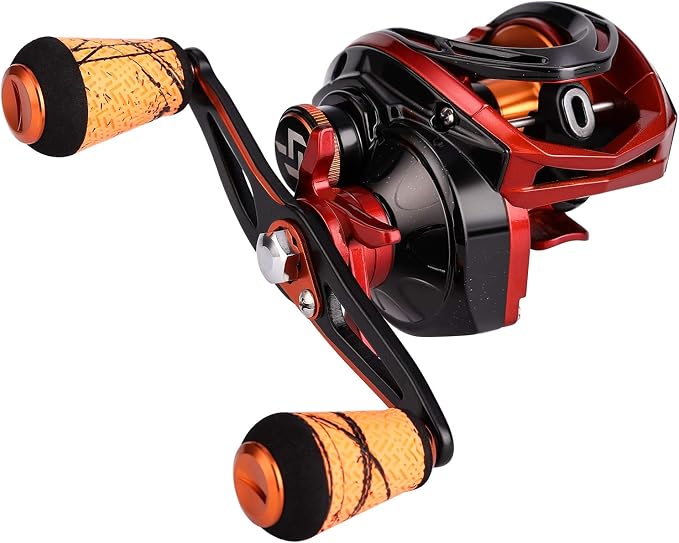 Sougayilang Baitcasting Reels - Colorful Fishing Reel, 8.0:1/7.3:1 Gear Ratios, 9+1 BB, Magnetic Braking System