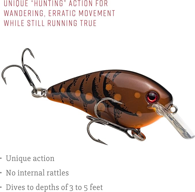 Strike King KVD 1.5 Hard Knock Fishing Lure, 3/8 oz, 3D Lifelike Eyes