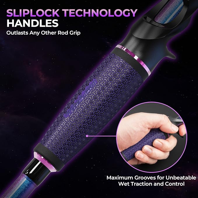 KastKing Royale Legend Pro Technique Bass Fishing Rods, KastFlex IM7 Graphite Blanks, 2-Piece Rod with Extra Tip, SlipLock Technology Handles, PTS Power Transition System, Built-in Hook Keeper