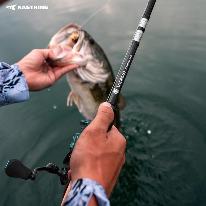 KastKing Verus Technique Twin-Tip Bass Fishing Rod – IM7 Graphite Blanks with Nano Resin, Extra Tip, PTS, Titanium Guide Frames, Technique-Specific Casting & Spinning Rod