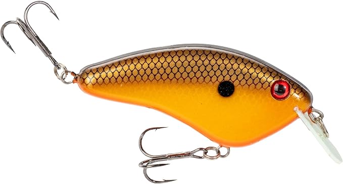 Strike King Hardliner Fishing Lure, Flat Sided Crankbait, Circuit Board Lip, Extra Tight Wobble, Size 4 Treble Hooks